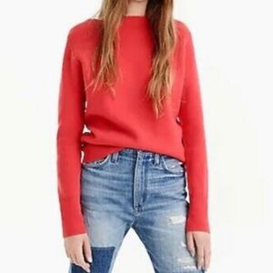 J Crew Red Subtle Boatneck Sweater Size XS